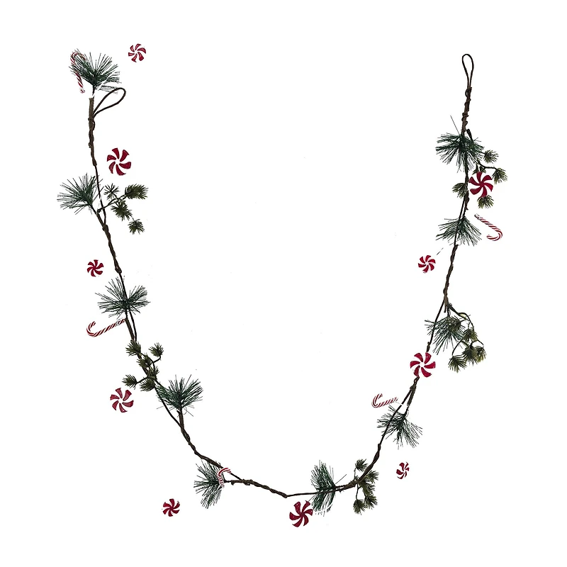 5ft. Peppermint & Pine Coiled Garland by Ashland®