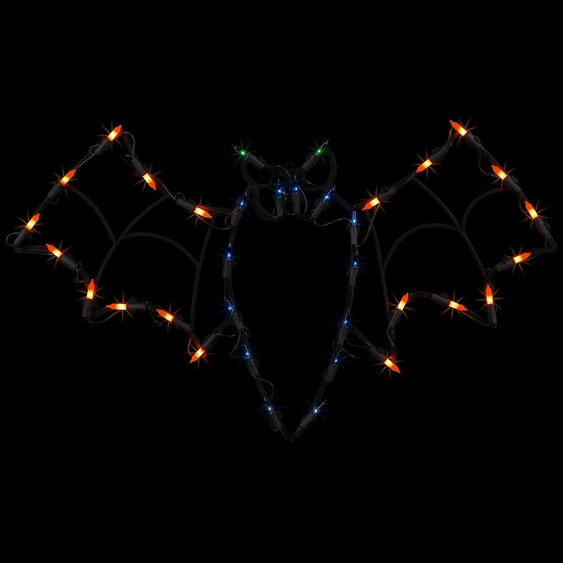 15" Lighted Bat Halloween Window Silhouette Decoration