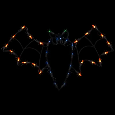 15" Lighted Bat Halloween Window Silhouette Decoration