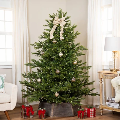 7.5ft. Pre-Lit Oregon Noble Fir Artificial Christmas Tree,  Warm White LED Lights