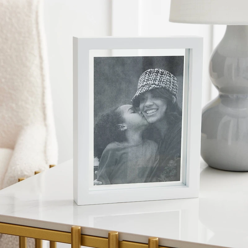 Expressions™ 6" x 8" White Float Frame by Studio Décor®