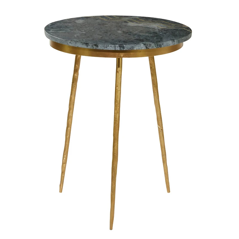 20" Gold Contemporary Stoneware Accent Table