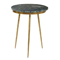 20" Gold Contemporary Stoneware Accent Table