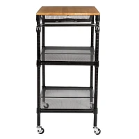 Honey Can Do Black Matte Rolling Storage Cart
