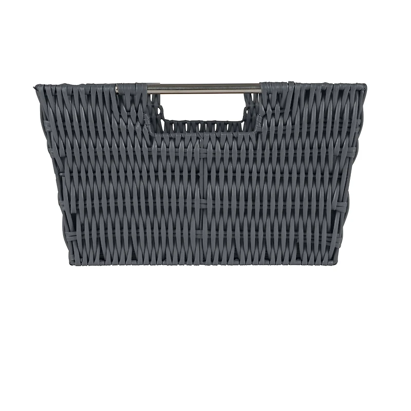 Simplify Charcoal Rattan Tote Basket Set, 3ct.