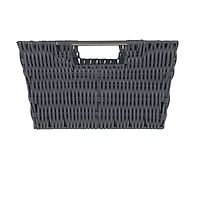 Simplify Charcoal Rattan Tote Basket Set, 3ct.