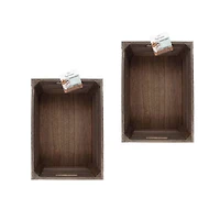 ArtSkills® 13" Rustic Wooden Crate with Metal Edges, 2ct.