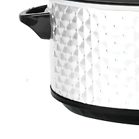 Brentwood Pearl White 7qt. Quilted-Pattern Slow Cooker