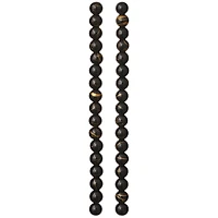 Black Coated Glass Round Beads, 8mm by Bead Landing™