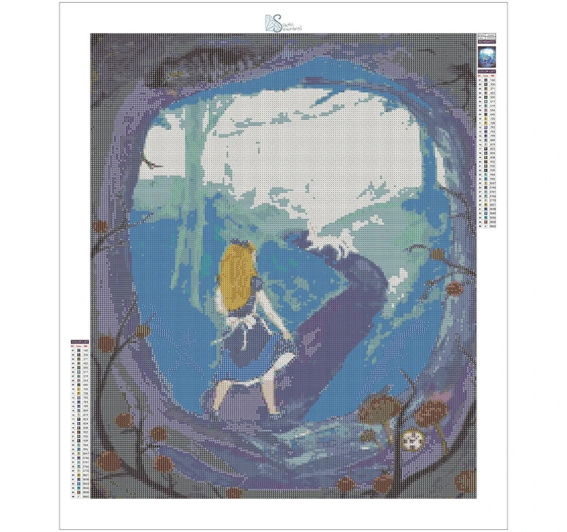 Sparkly Selections Alice in Wonderland - Local Utah Artist Rachel H. Diamond Painting Kit