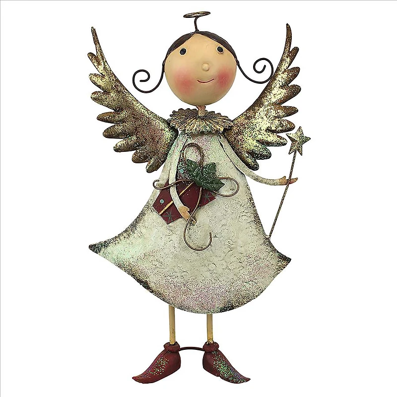 Design Toscano 19" Holiday Helper Clara Metal Angel Statue