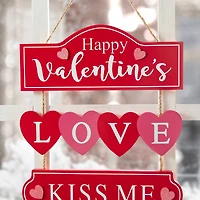 Glitzhome® 13.5" Valentine's Wooden Love Door Hanger