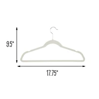 Honey Can Do White Collapsible Hangers w/ Velvet Non-Slip Hangers, 55ct.