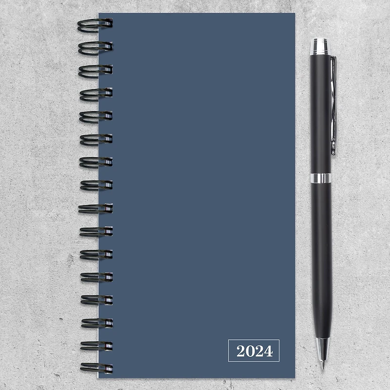 TF Publishing 2024 Steel Blue Small Weekly Monthly Planner