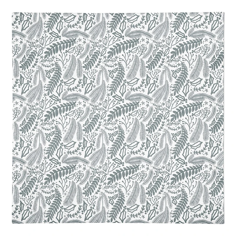 Green Winter Pattern 10" x 10" Cotton Twill Napkin