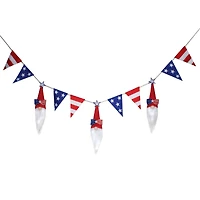 6ft. Patriotic Flags & Red Gnomes Garland