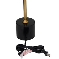 Black Metal Umbrella Style Desk Lamp with Marble Base 10" x 10" x 28