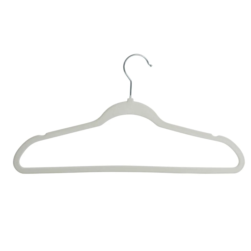 Honey Can Do White Slim-Profile Non-Slip Velvet Hangers