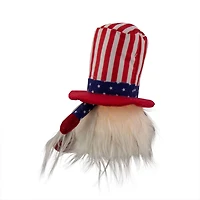 6" Lighted Americana Girl 4th of July Patriotic Gnome