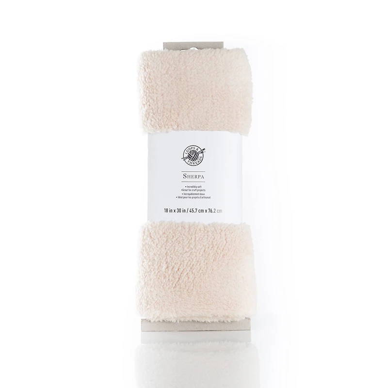 12 Pack: Natural Sherpa Fabric Bundle by Loops & Threads®