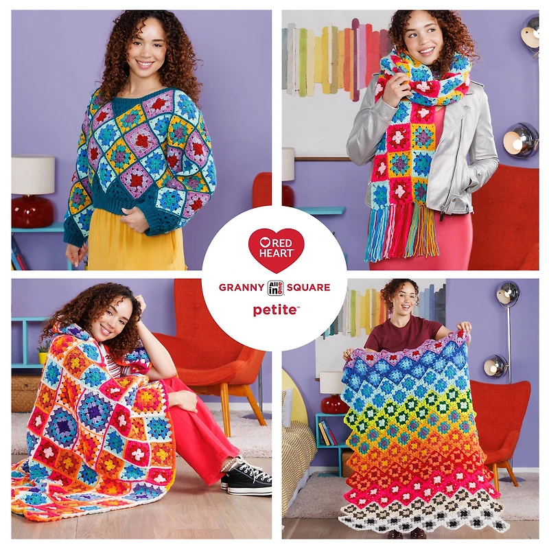3 Pack Red Heart® All in One™ Granny Square Petite™ Yarn