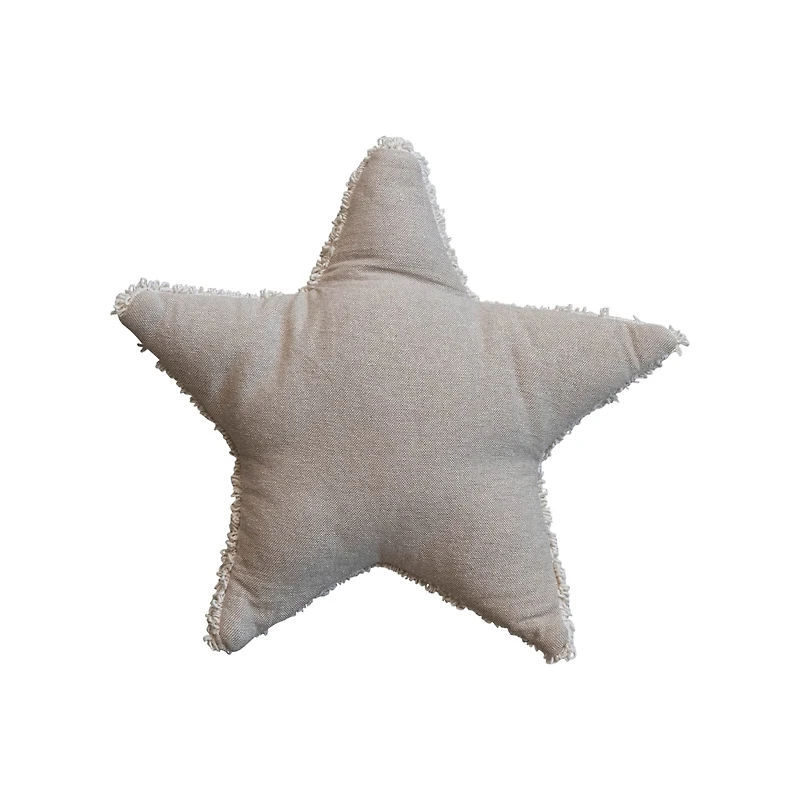 Hello Honey® 15" Natural Tufted Star-Shaped Throw Pillow