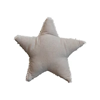 Hello Honey® 15" Natural Tufted Star-Shaped Throw Pillow