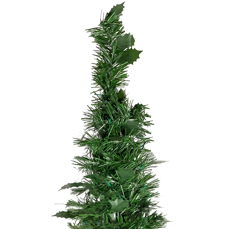 4ft. Unlit Green Tinsel Pop-Up Artificial Christmas Tree
