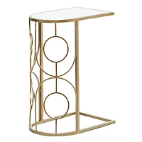 24" Gold Contemporary Metal Accent Table