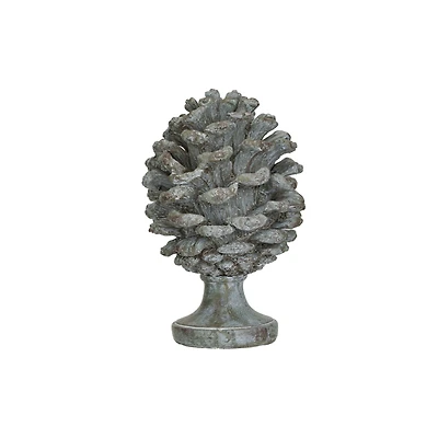 Hello Honey® 10.25" Round Verdigris Finish Pinecone Finial with Base
