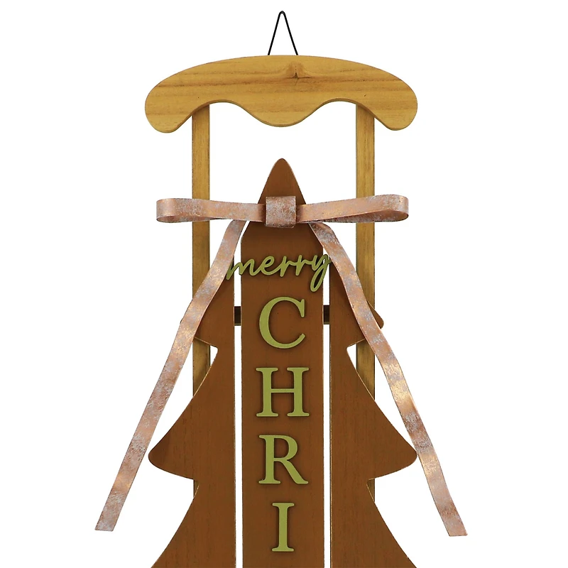 Merry Christmas Tree Sleigh Wall Décor by Ashland®