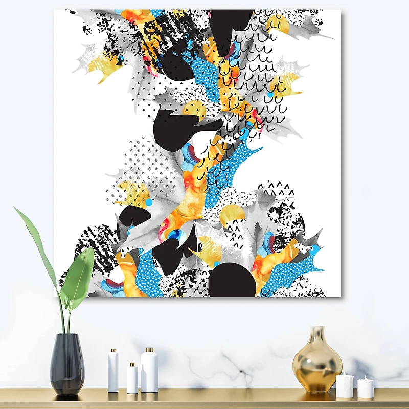 Designart - Minimal Fluid Shapes In Bauhaus Memphis Style