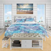 Designart 'Sea Motif Pattern' Nautical & Coastal Bedding Set