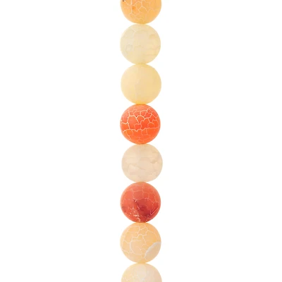 Orange Crackle Agate Round Beads, 10mm by Bead Landing™