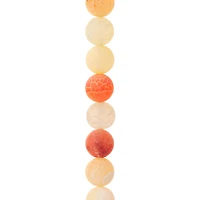 Orange Crackle Agate Round Beads, 10mm by Bead Landing™
