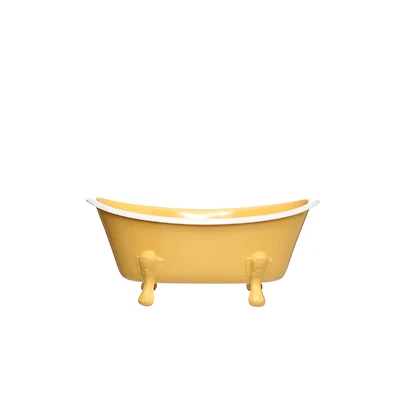 Mini Yellow Metal Tub Decoration by Ashland®