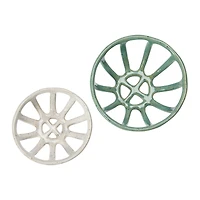 Hello Honey® Green & White Stoneware Basket Set