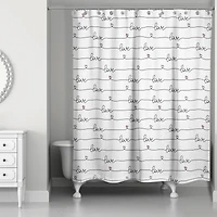Love Script Shower Curtain