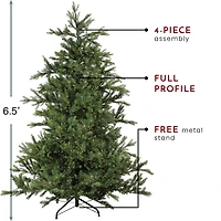 6.5ft. Pre-Lit Real Touch™️ Oregon Noble Fir Artificial Christmas Tree, Warm White LED Lights