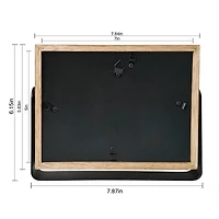Expressions 4" x 6" Natural Wood Frame with Mat in Metal Base by Studio Décor®