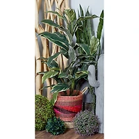 Pink Sea Grass Eclectic Storage Basket Set