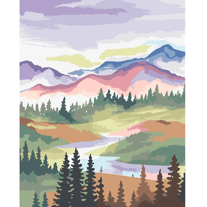 16" x 20" Mountain Paint-by-Number Kit by Artist's Loft®