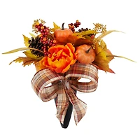 Orange Peony & Pumpkin Remembrance Cone by Ashland