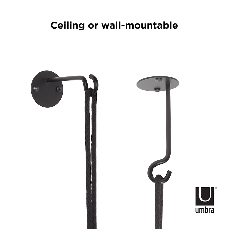 Umbra Black Bolo Hanging Planter