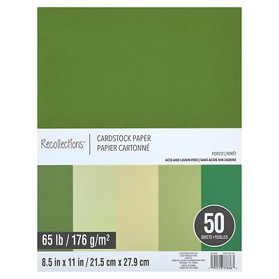 12 Pack: Forest Cardstock Paper Pad by Recollections™, 8.5" x 11"