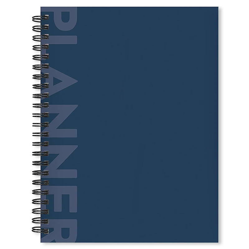 TF Publishing Medium Moody Blue Boho Undated Weekly Monthly Spiral Planner
