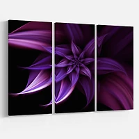 Designart - Fractal Flower Purple