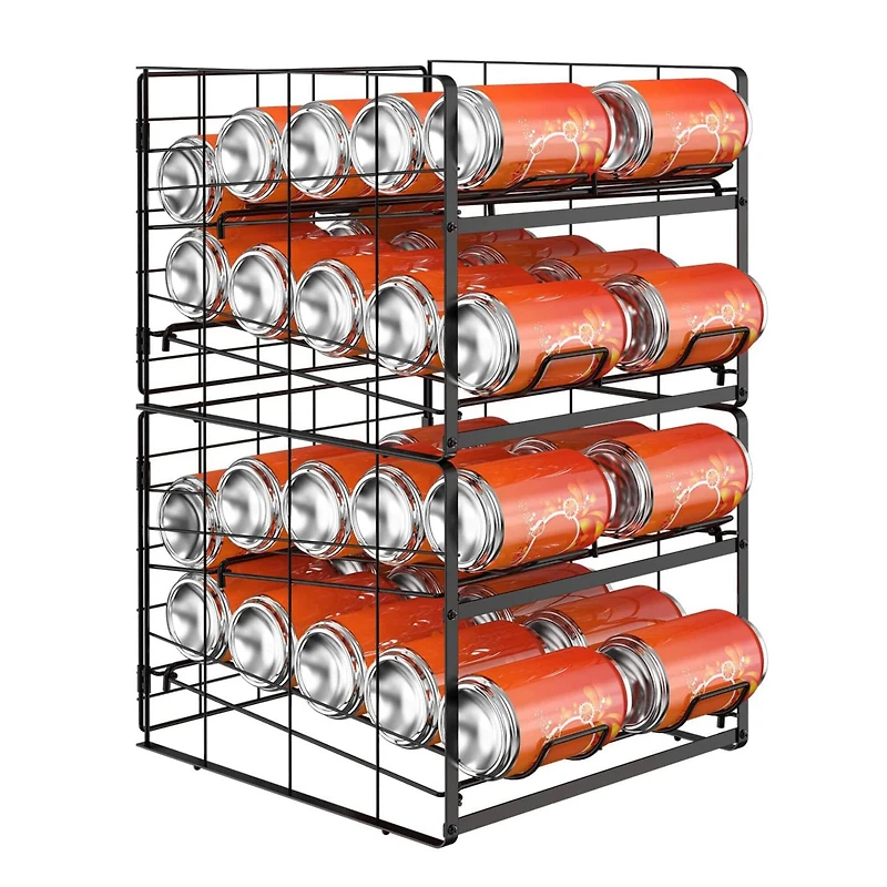 NEX™ 12oz. 20-Can Capacity Black Organizer and Dispenser, 2ct.