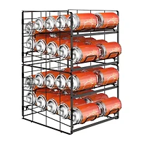 NEX™ 12oz. 20-Can Capacity Black Organizer and Dispenser, 2ct.