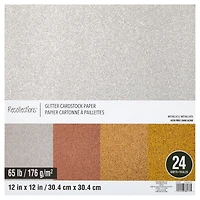 Glitter Metallic Cardstock Paper Pad by Recollections™, 12" x 12"